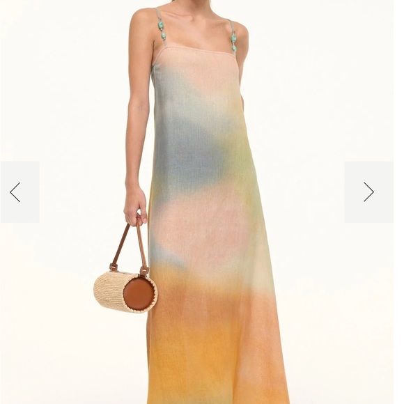 strapless open back dress Boa Linen Dress - Pastel Clouds